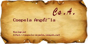 Csepela Angéla névjegykártya